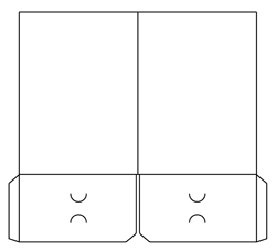 Standard 2-Pocket Folder, Rounded Card Tabs