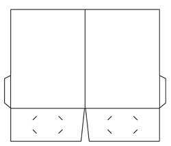 Standard 2-Pocket Folder with slits for 2 Cards